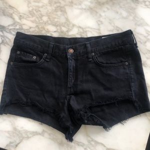 Rag and bone black jean shorts size 27
